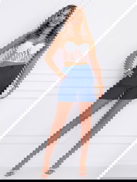 Chabrowe szorty z wysokim... 2