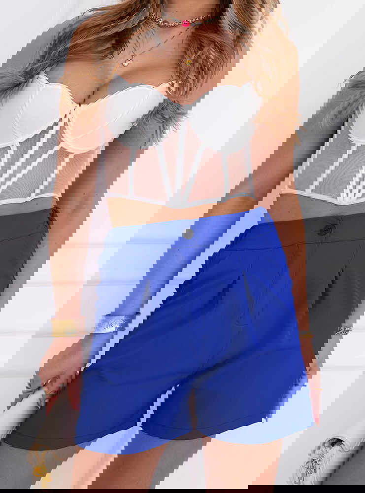 Chabrowe szorty z wysokim stanem i...