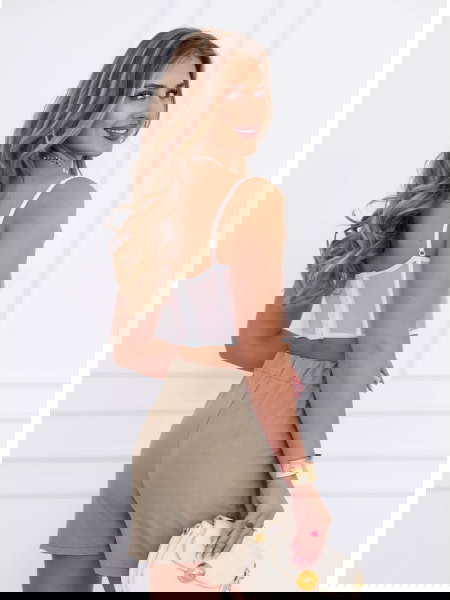 Ciemnobeżowe szorty z... 2