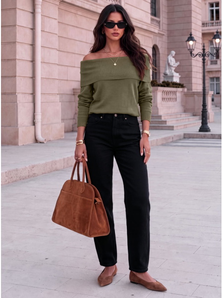 Sweter z odkrytymi... 2