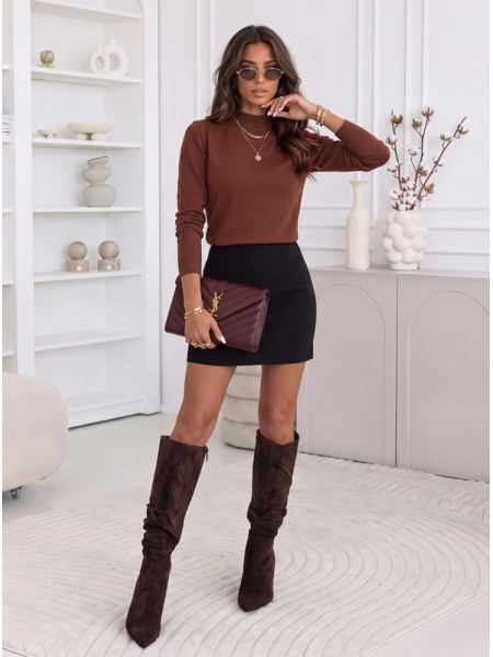 Czekoladowy sweter z... 2