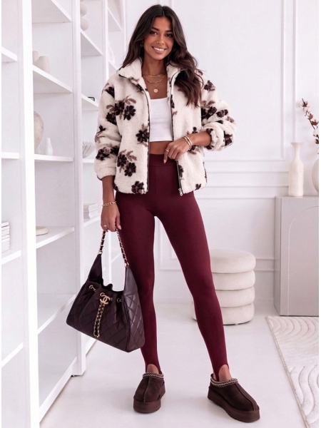 Bordowe legginsy typu... 2
