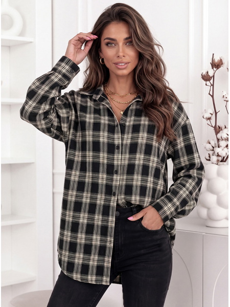 Czarna koszula oversize w...