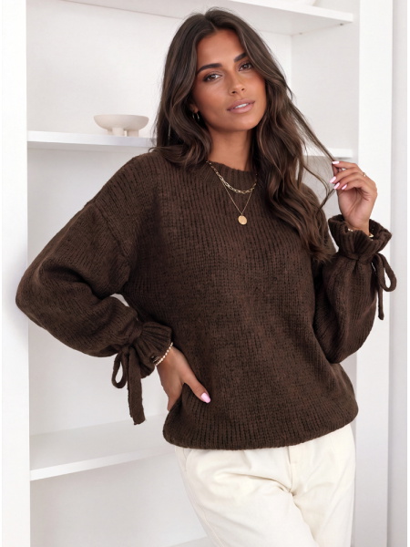 Czekoladowy sweter z...