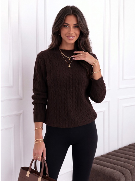 Czekoladowy sweter z... 2