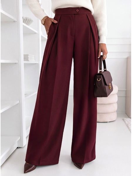 Bordowe eleganckie spodnie...