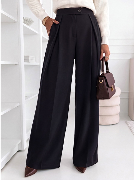 Czarne eleganckie spodnie z... 2